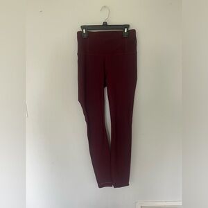 Lululemon maroon leggings